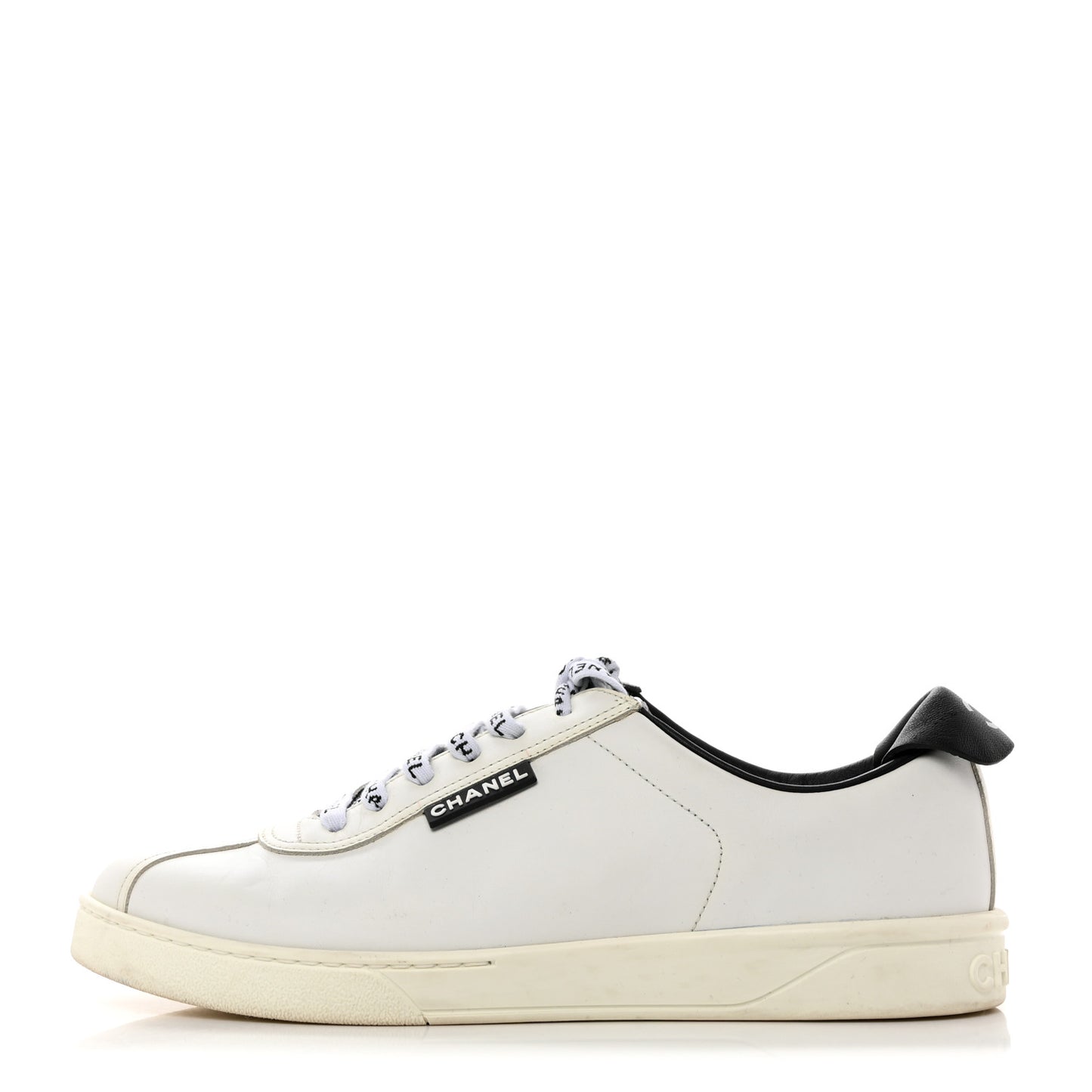 Calfskin CC Womens Sneakers 39.5 White