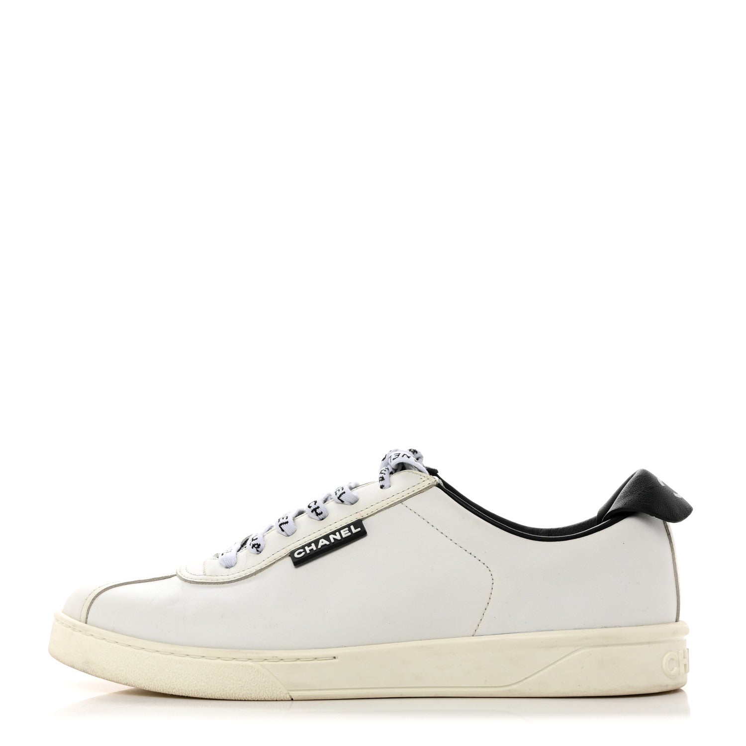 Chanel Calfskin CC Womens Sneakers 39.5 White 1 of 8