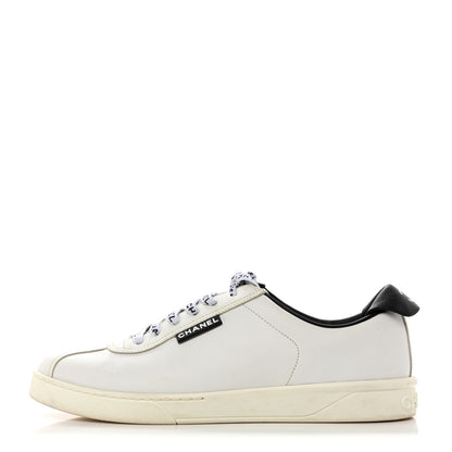 Chanel Calfskin CC Womens Sneakers 39.5 White 1 of 8