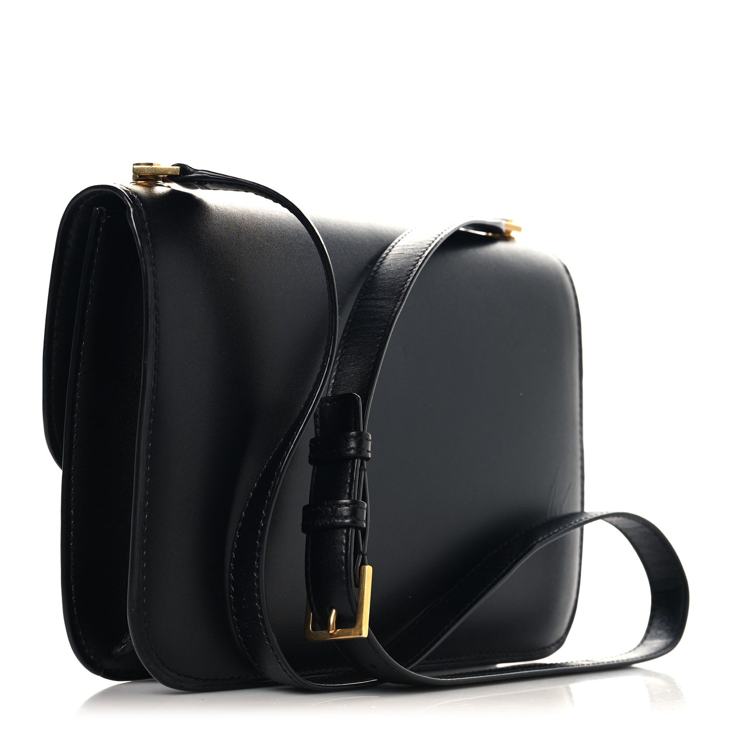 Smooth Calfskin Carre Satchel Black