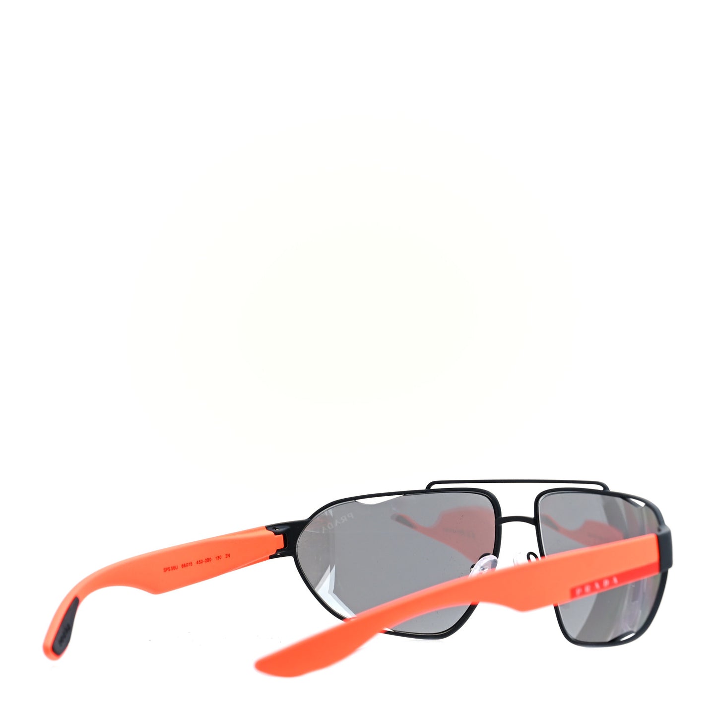Metal Sport Aviator Sunglasses SPS 56U Black Orange