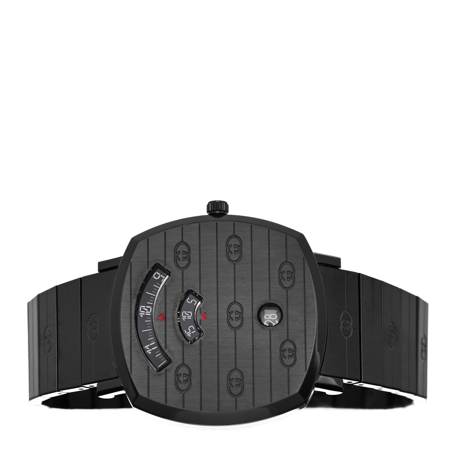 Gucci PVD Stainless Steel 38mm Grip Quartz Watch Black 1862004