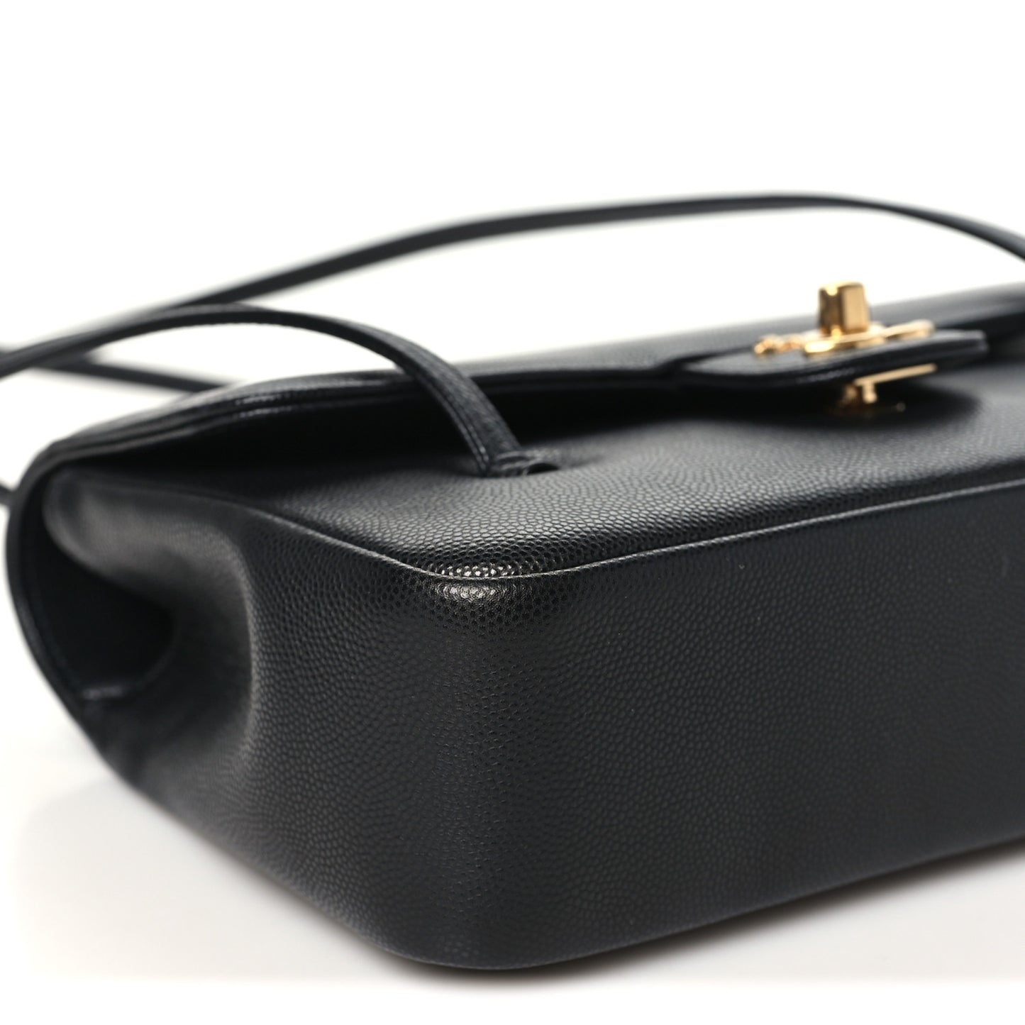 Shiny Caviar Preppy Coco Small Flap Black