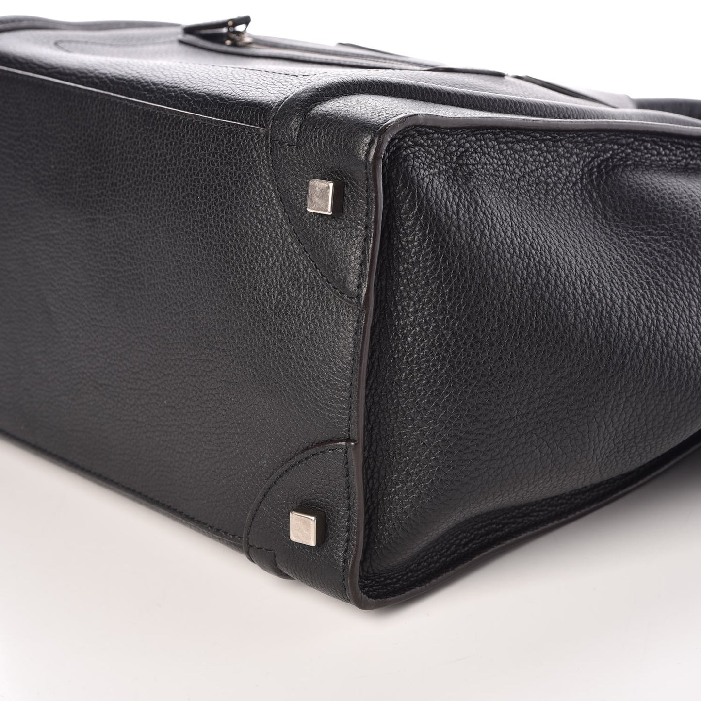 Drummed Calfskin Mini Luggage Black