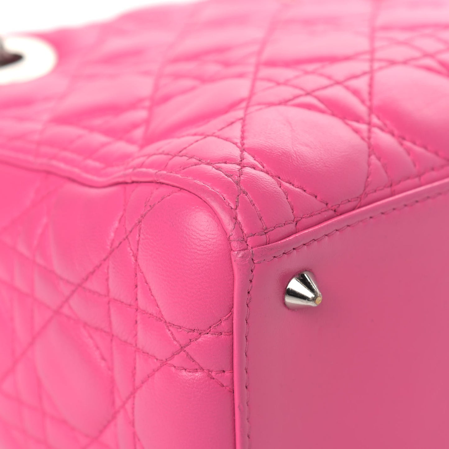 Lambskin Cannage Medium Lady Dior Pink