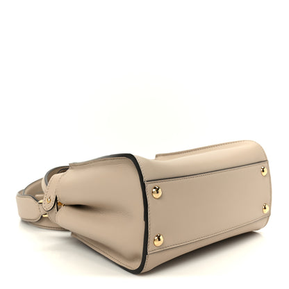 Fendi Vitello Seta Canvas FF Embroidered Mini Peekaboo Iconic Satchel Nuvola 4 of 11