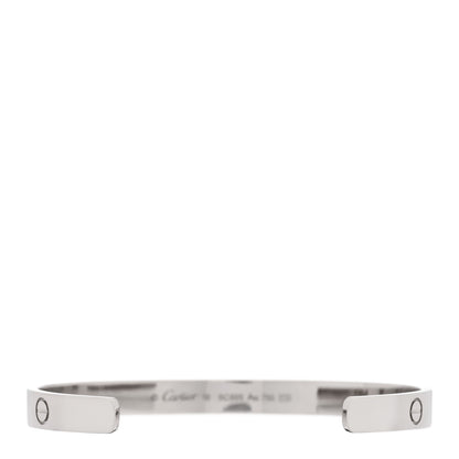 Cartier 18K White Gold LOVE Cuff Bracelet 18 2 of 4