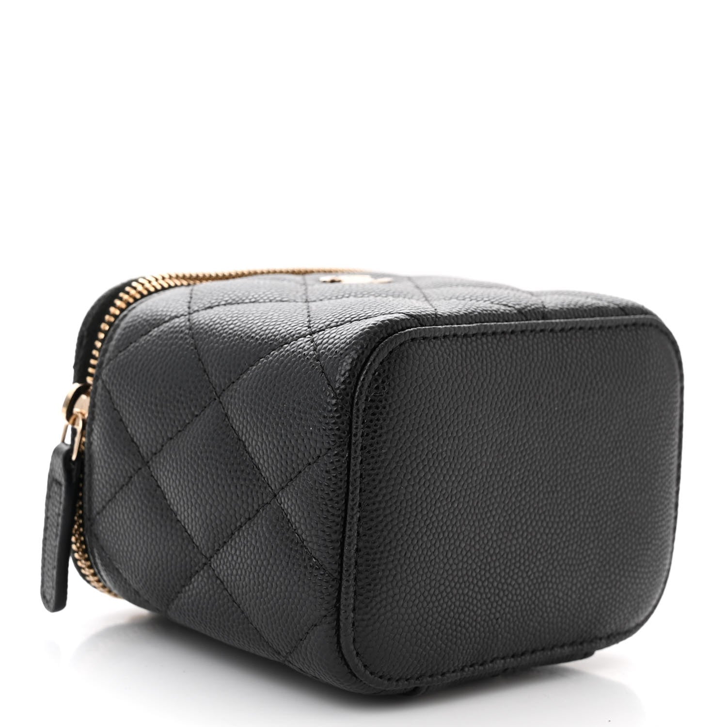 Chanel Caviar Quilted Mini Vanity Case With Chain Black 4 of 11