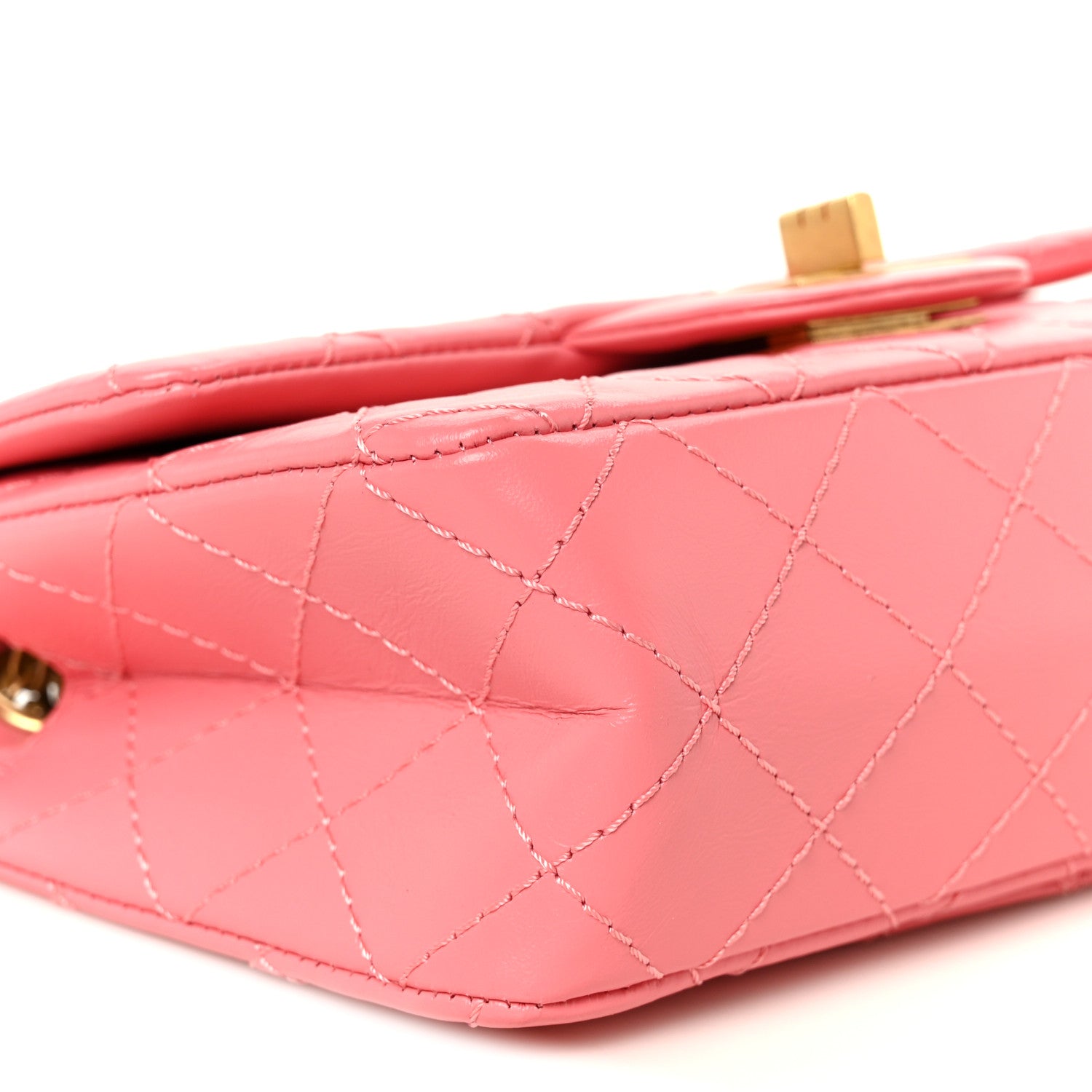Chanel Aged Calfskin Quilted 2.55 Reissue Mini Flap Pink 10 of 12