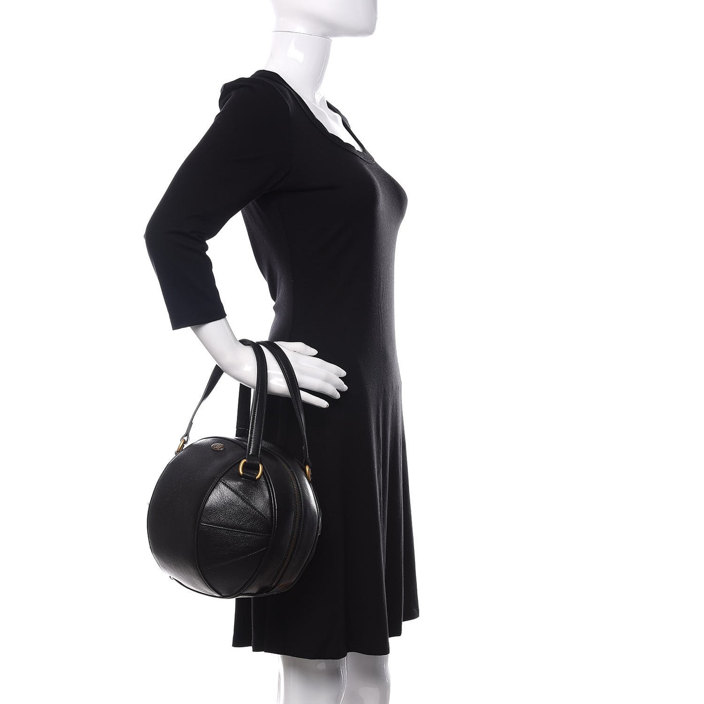 Piuma Lux Energy Tifosa Basketball Shaped Shoulder Bag Black