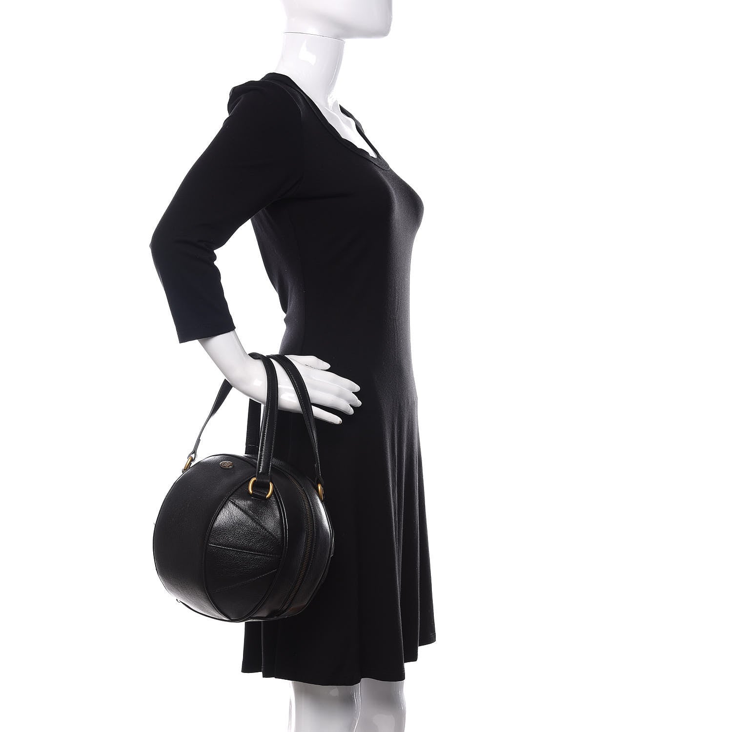 Gucci Piuma Lux Energy Tifosa Basketball Shaped Shoulder Bag Black 2 of 11