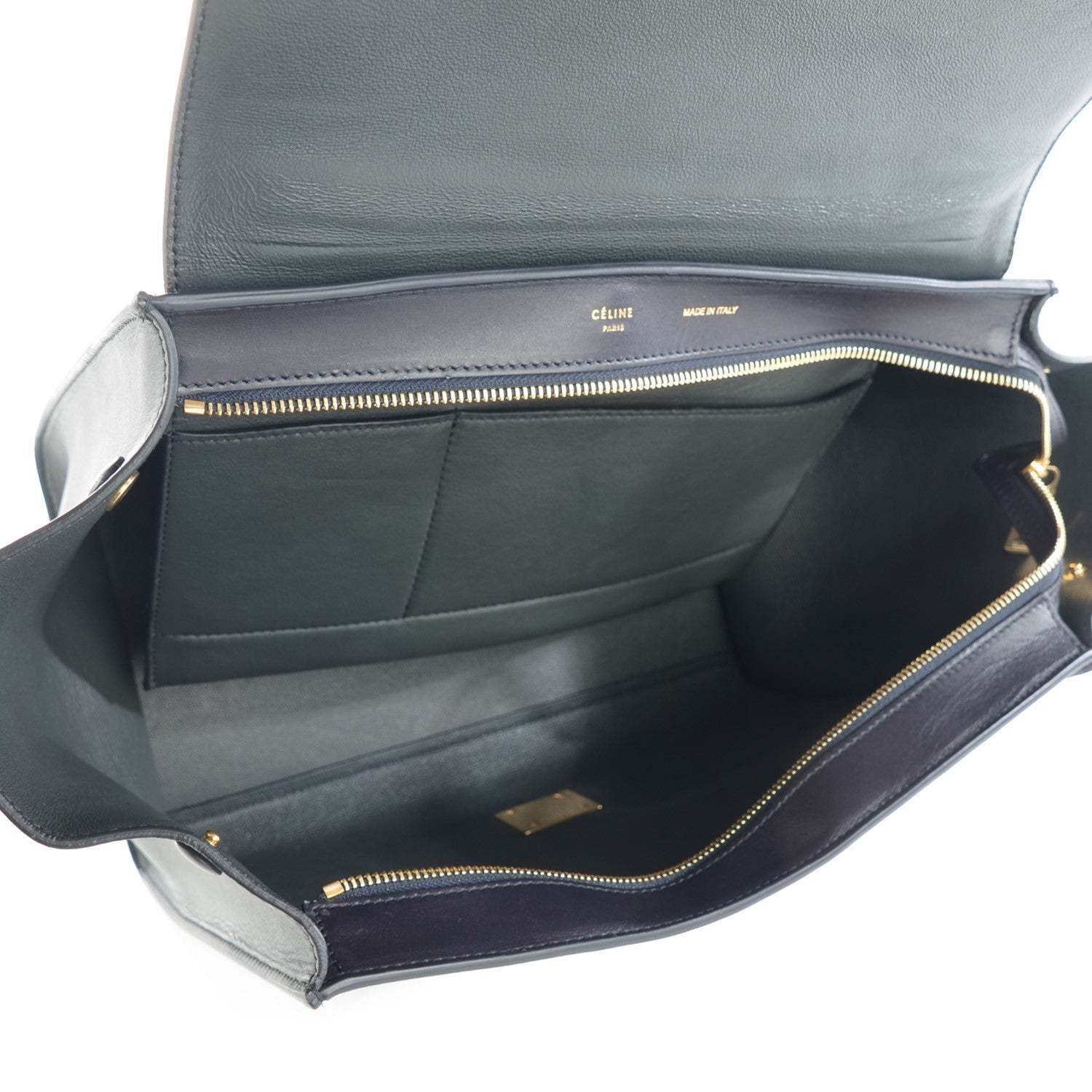 Celine Smooth Calfskin Medium Tri-Color Trapeze Anthracite 7 of 7