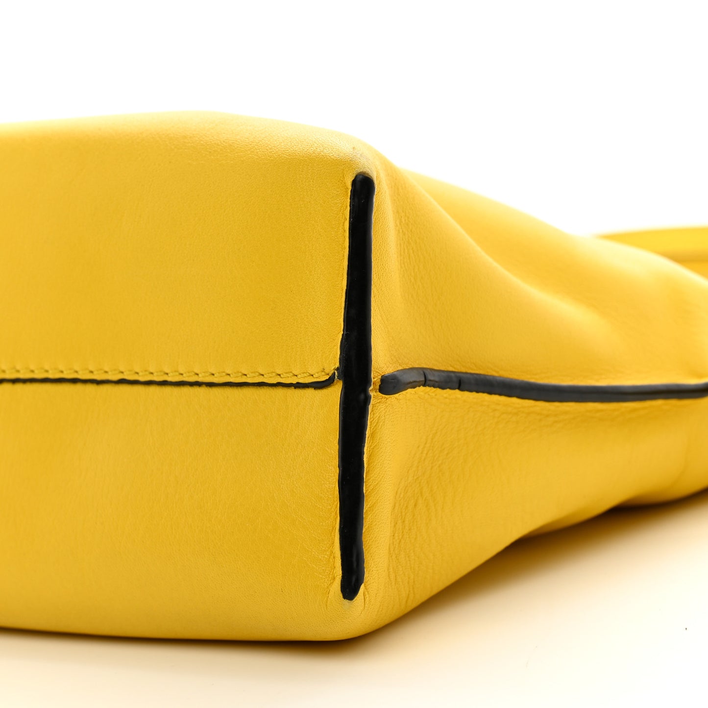 Calfskin Mini Flamenco Knot Clutch Mustard