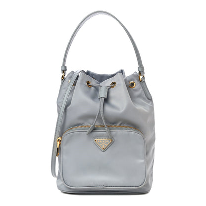 Prada Re-Nylon Saffiano Duet Bucket Crossbody Bag Fiordaliso 1 of 10