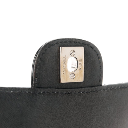 Chanel Patent Calfskin Quilted Flap Clutch With Chain Black 6 of 12