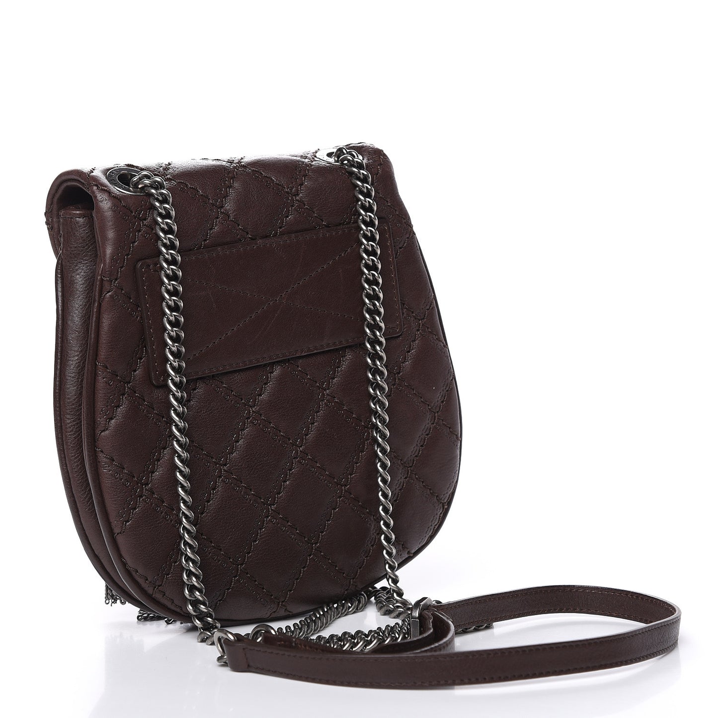 Calfskin Coco Sporran Small Tassel Flap Dark Brown