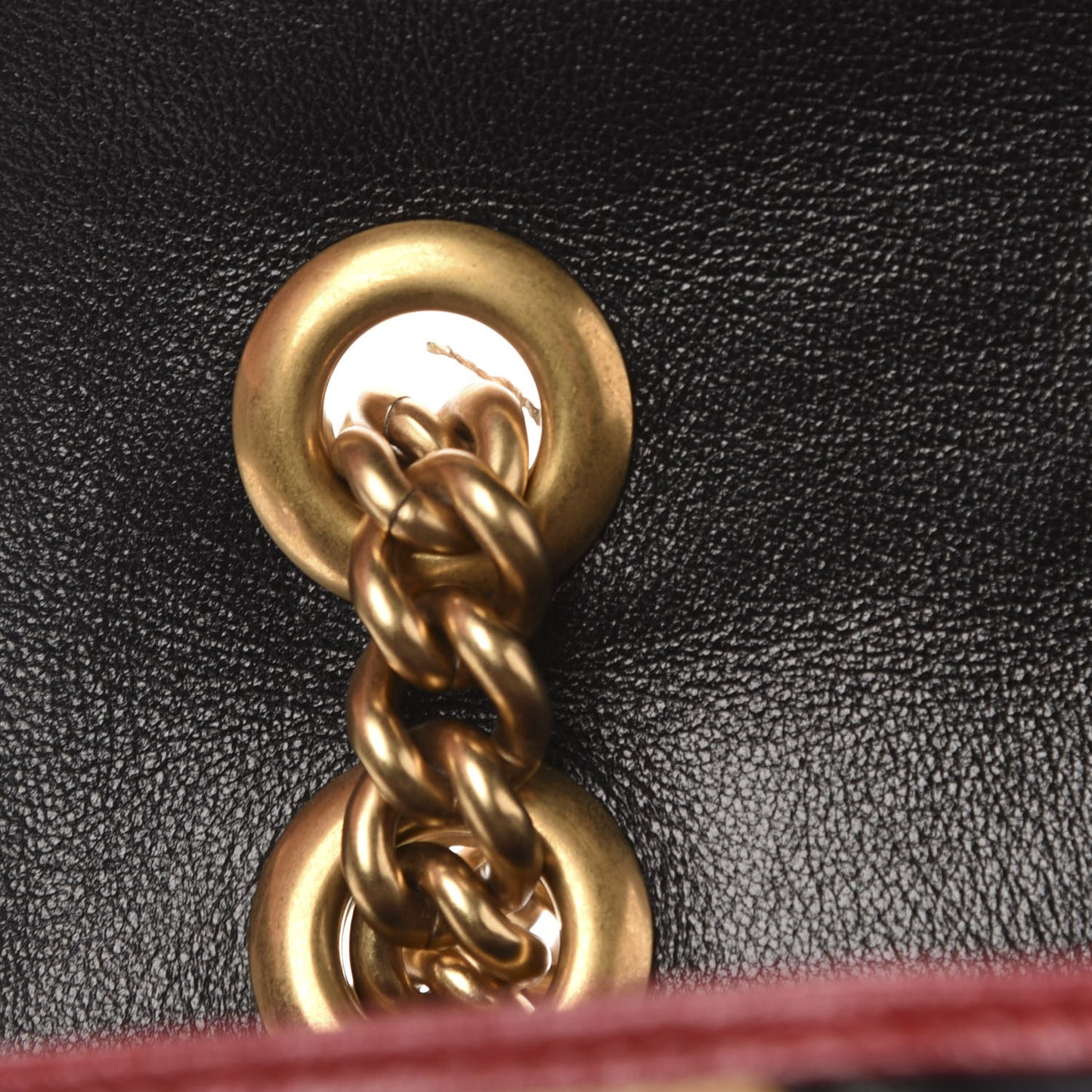 Vintage Effect Calfskin Matelasse Diagonal Striped Small Torchon GG Marmont Shoulder Bag Black Beige