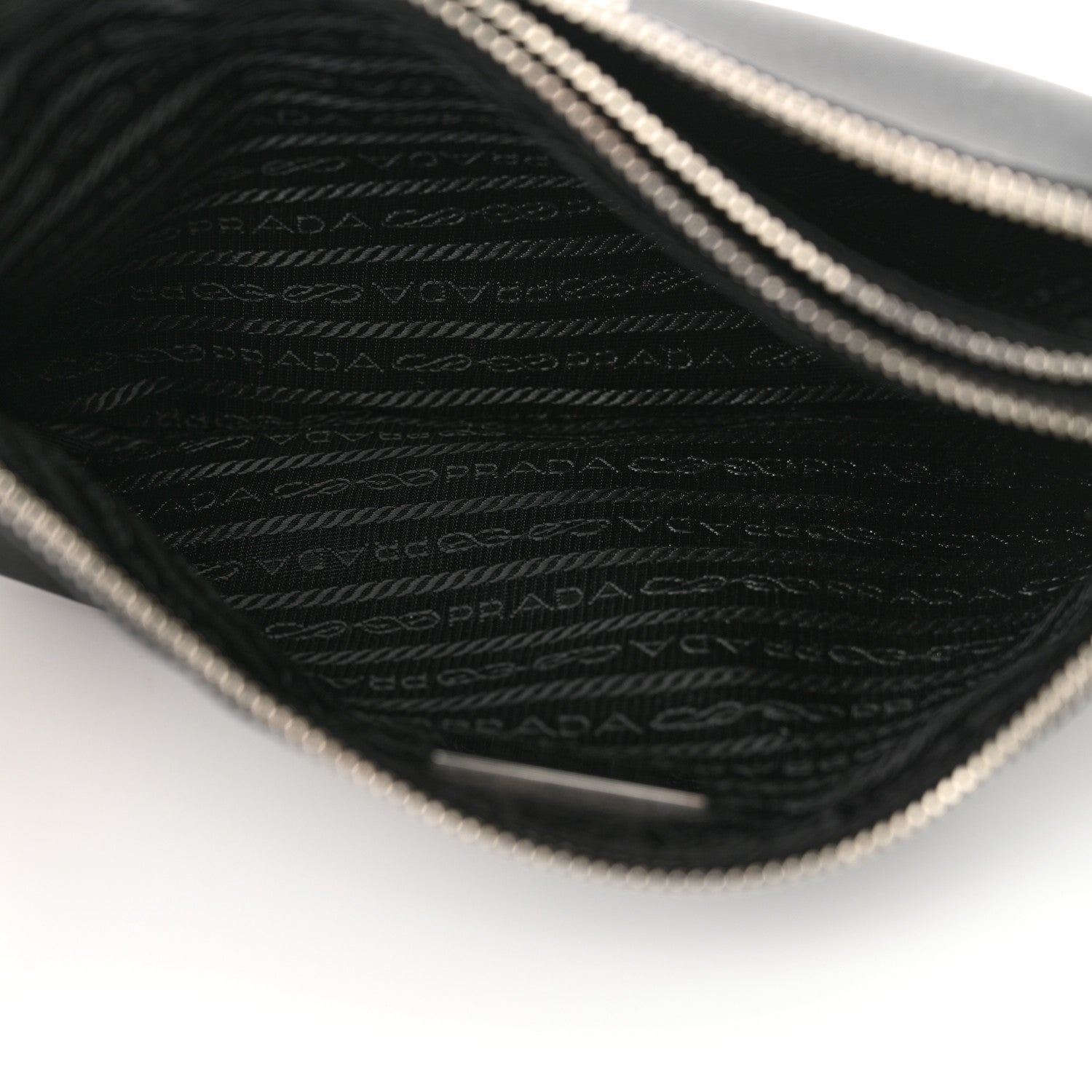 Prada Re-Nylon Saffiano Re-Edition 2000 Double Zip Crossbody Bag Black 6 of 11