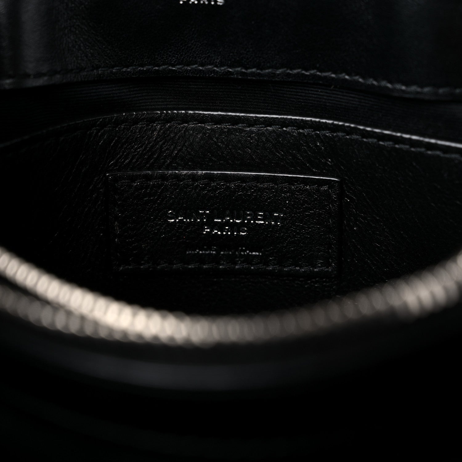 Saint Laurent Calfskin Y Quilted Monogram Small Loulou Chain Satchel Black 7 of 10