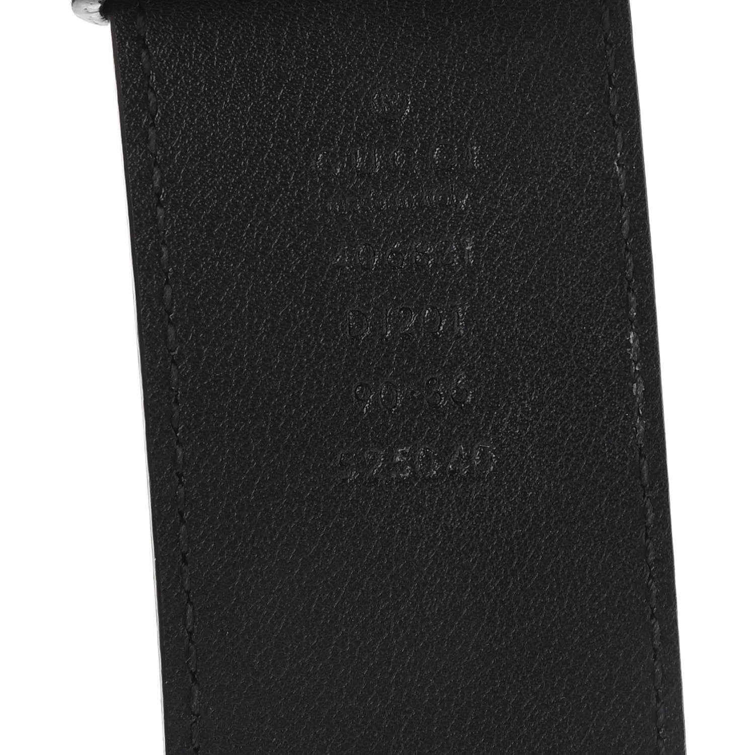 Gucci Textured Calfskin Double G 40mm Belt 90 36 Black 3 of 7