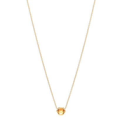 Tiffany 18K Yellow Gold Citrine Paloma's Studio Hexagon Pendant Necklace 1 of 6