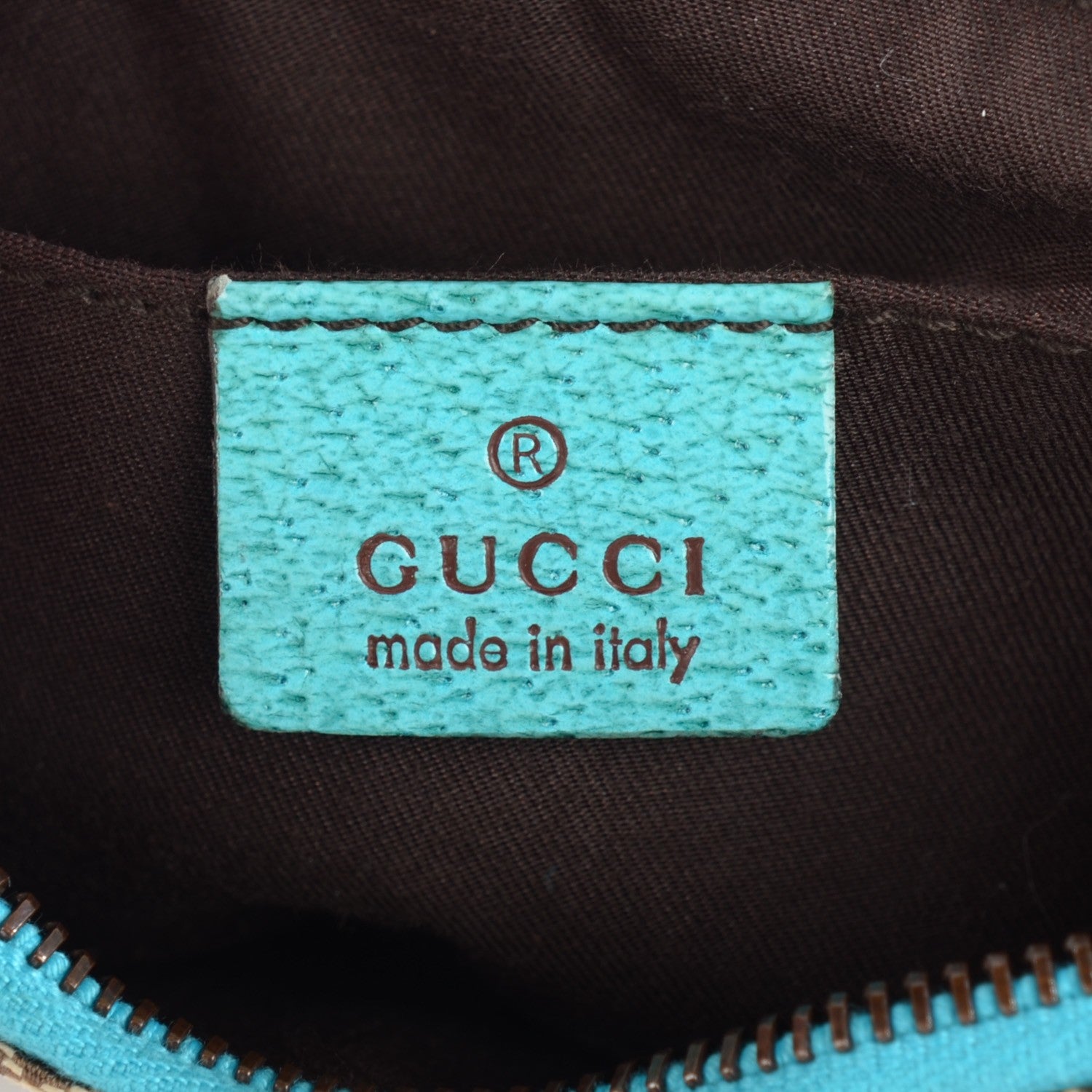 Gucci Monogram Horsebit Nail Chain Pochette Turquoise 6 of 7