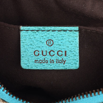 Gucci Monogram Horsebit Nail Chain Pochette Turquoise 6 of 7