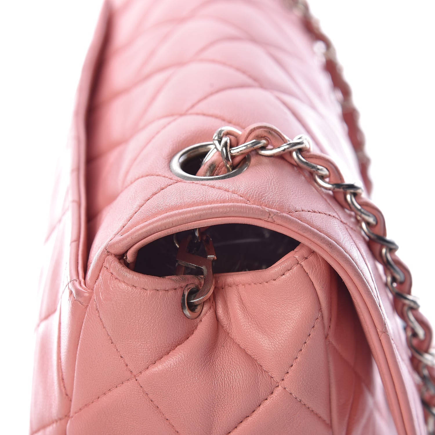Chanel Lambskin Quilted Small Single Flap Pink 12 of 21