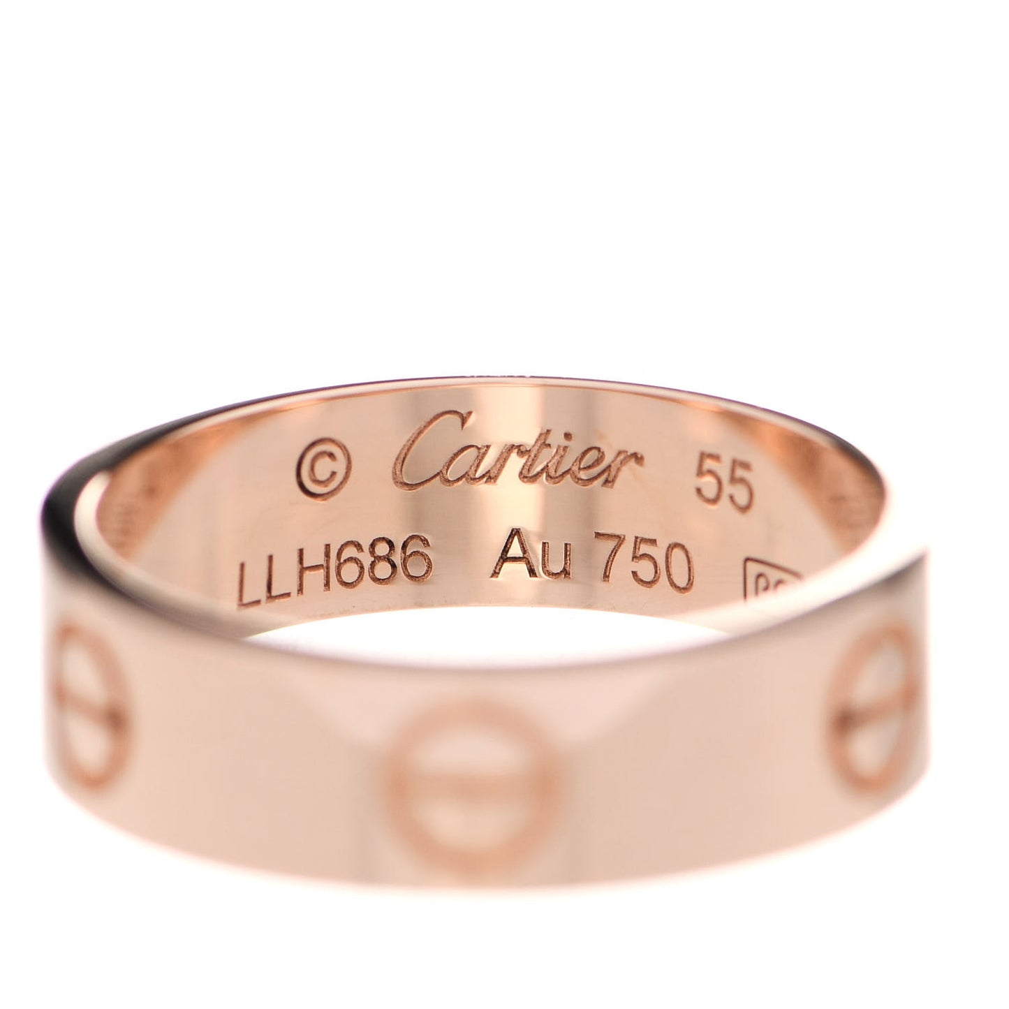 18K Pink Gold 5.5mm LOVE Ring 55 7.25