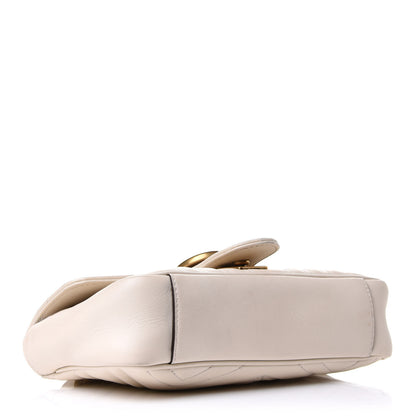Gucci Calfskin Matelasse Mini GG Marmont Shoulder Bag White 4 of 11