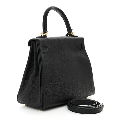 Hermes Togo Lizard Kelly Retourne Touch 25 Black Black 3 of 11