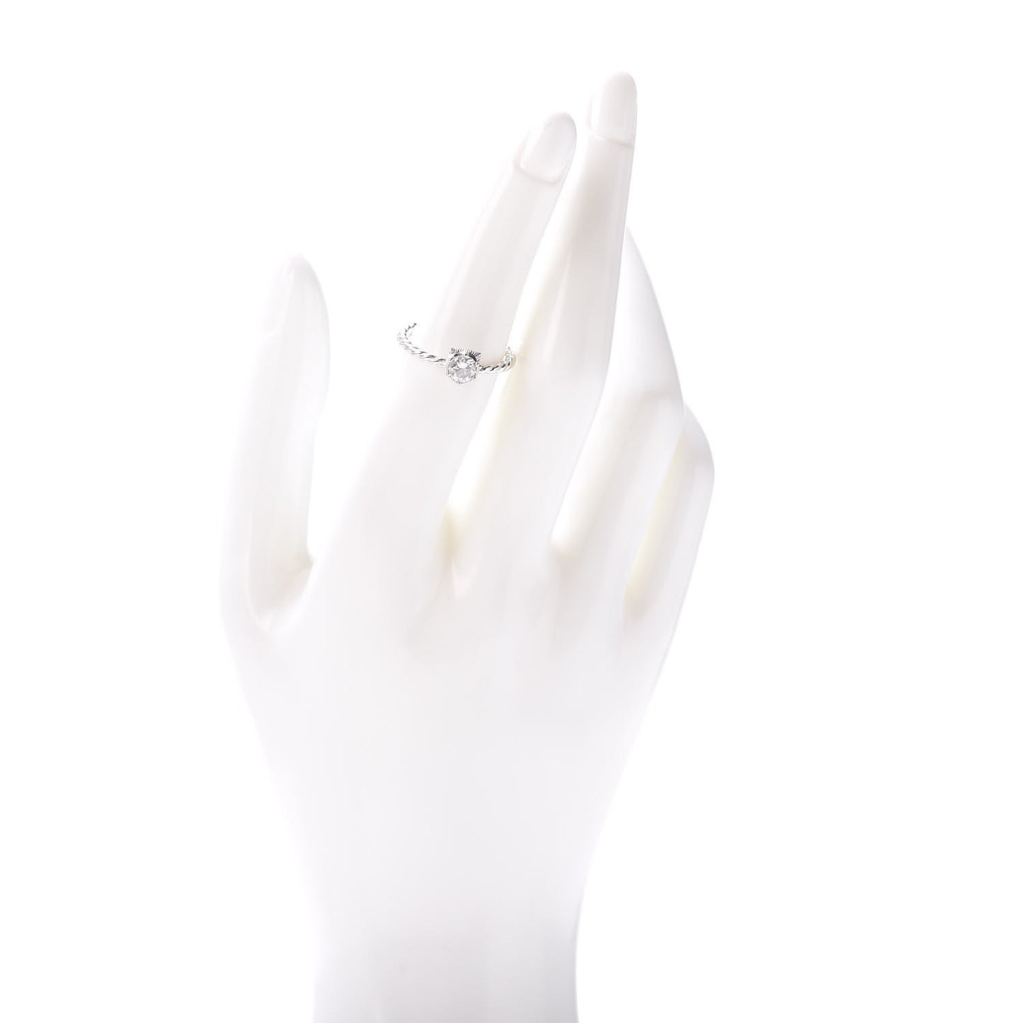 18K White Gold Diamond .40ct Le Marché Des Merveilles Feline Ring 52 6
