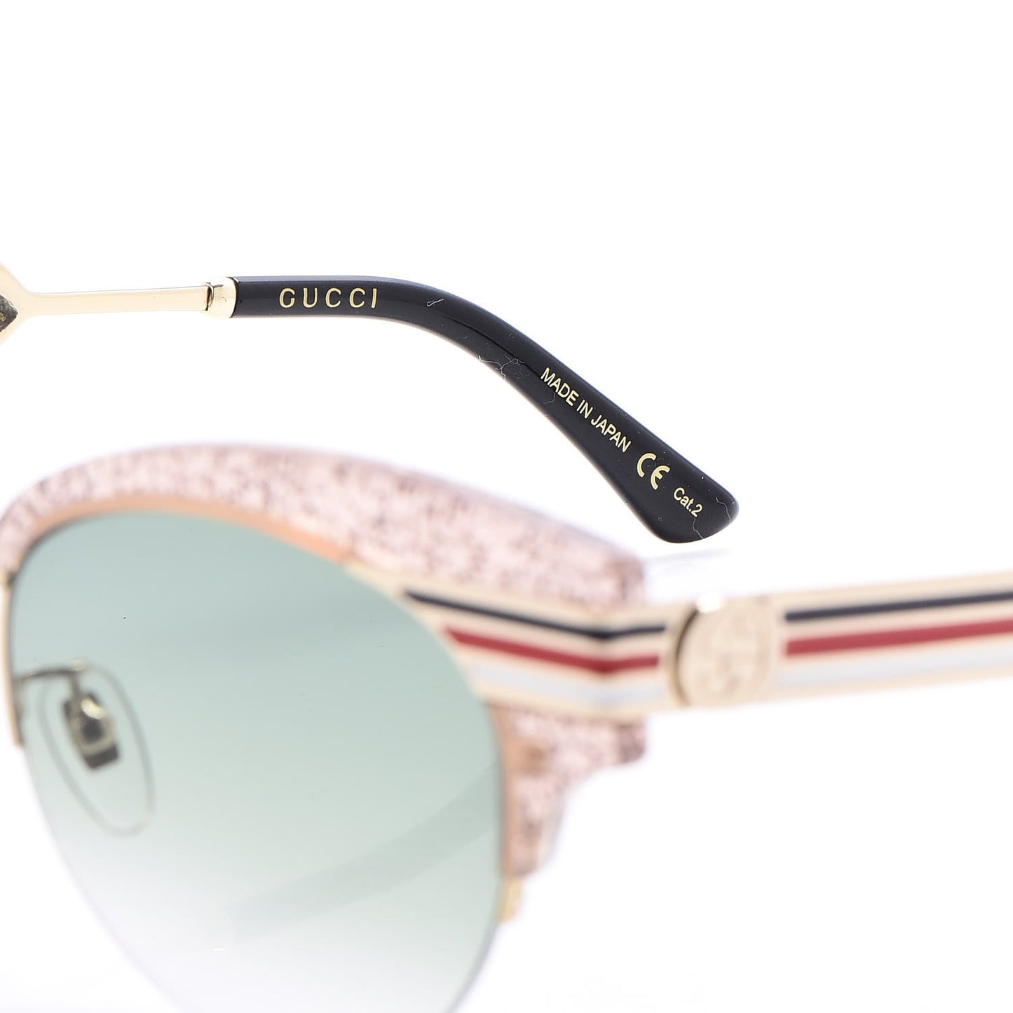 Glitter Cat Eye Sunglasses GG0283S Beige