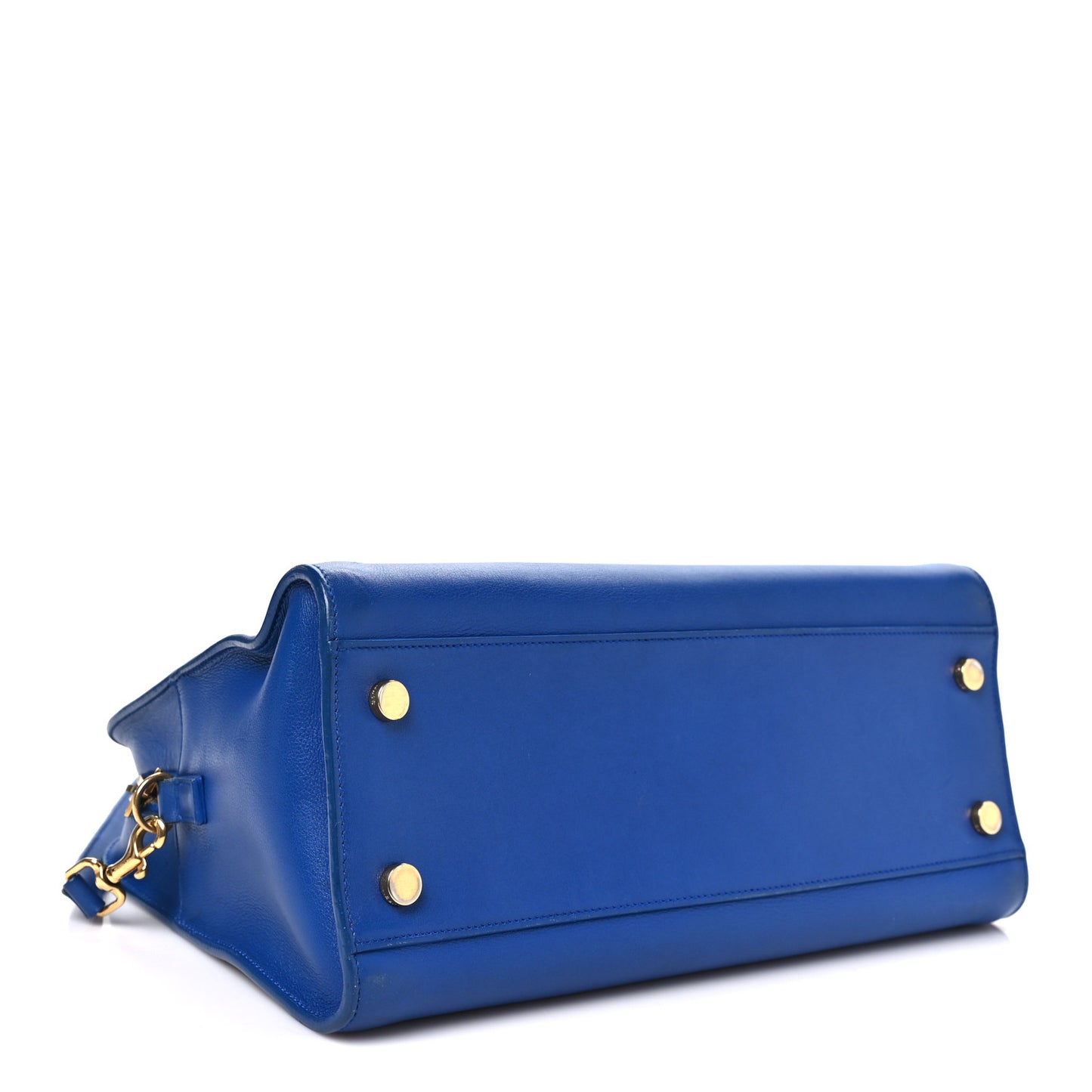 Calfskin Small Monogram Cabas Blue Majorelle