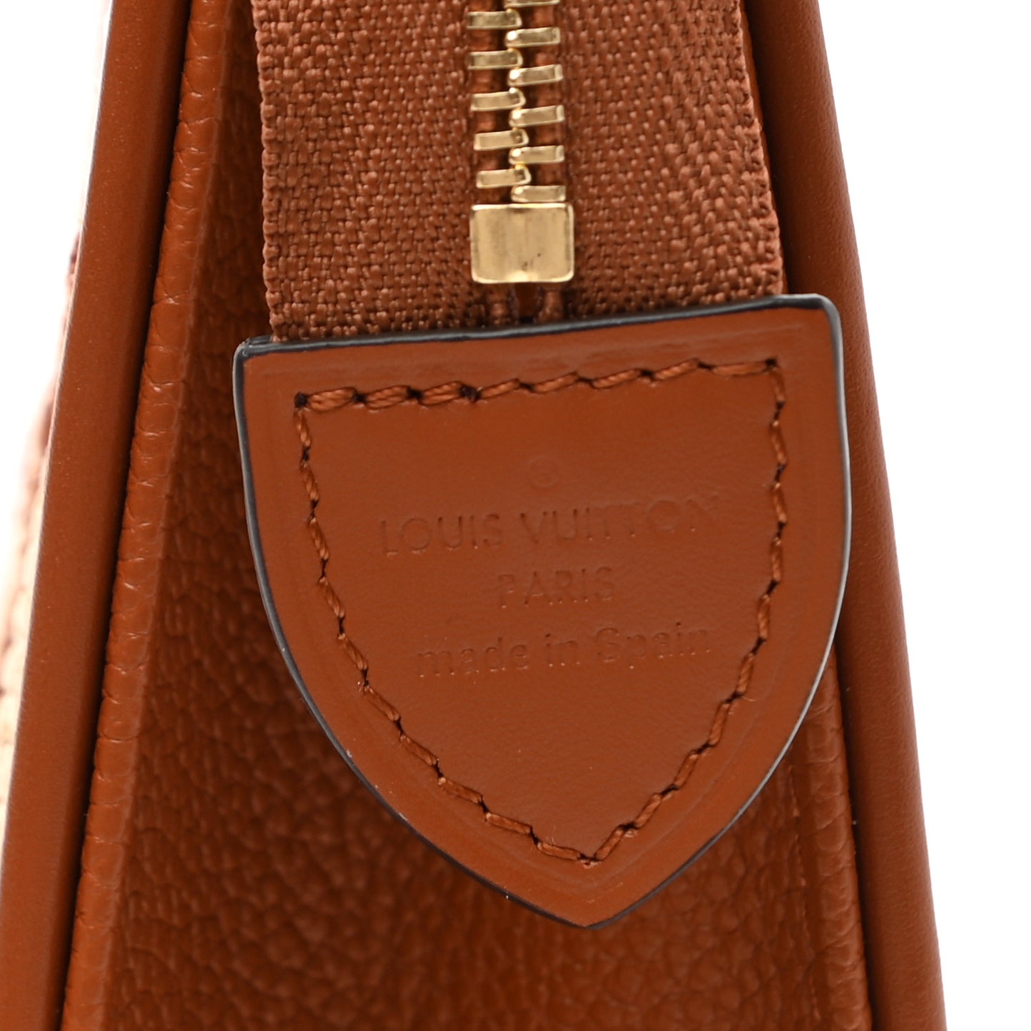 Raffia Monogram Giant Toiletry Pouch 26 Tan