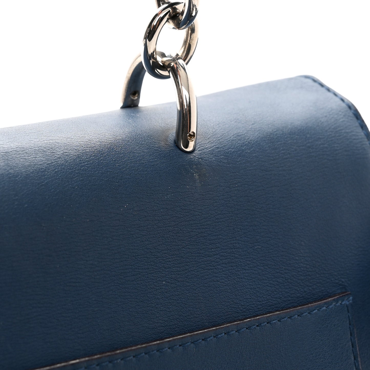 Bullcalf Medium Be Dior Flap Mineral Blue