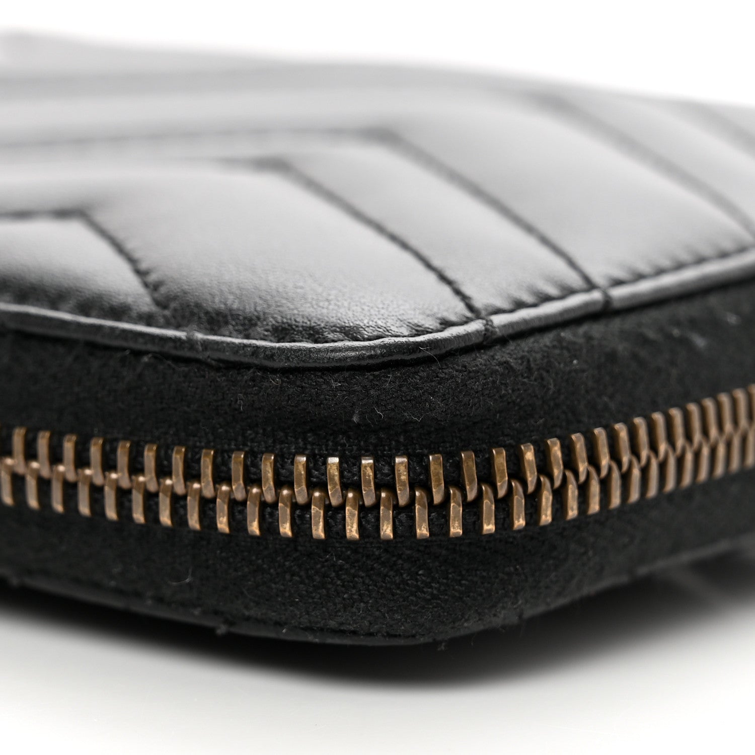 Gucci Calfskin Matelasse GG Marmont Zip Around Organizer Wallet Black 8 of 10