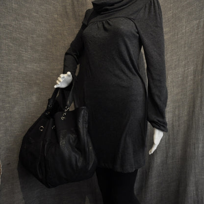 Chanel Leather Stretch Spirit Large Cabas Tote Black 2 of 2