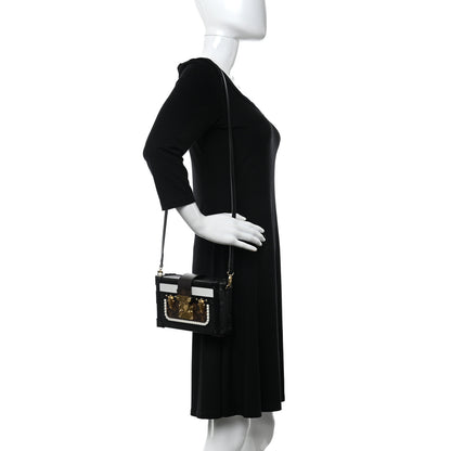 Louis Vuitton Monogram Calfskin Petite Malle Black White 3 of 10