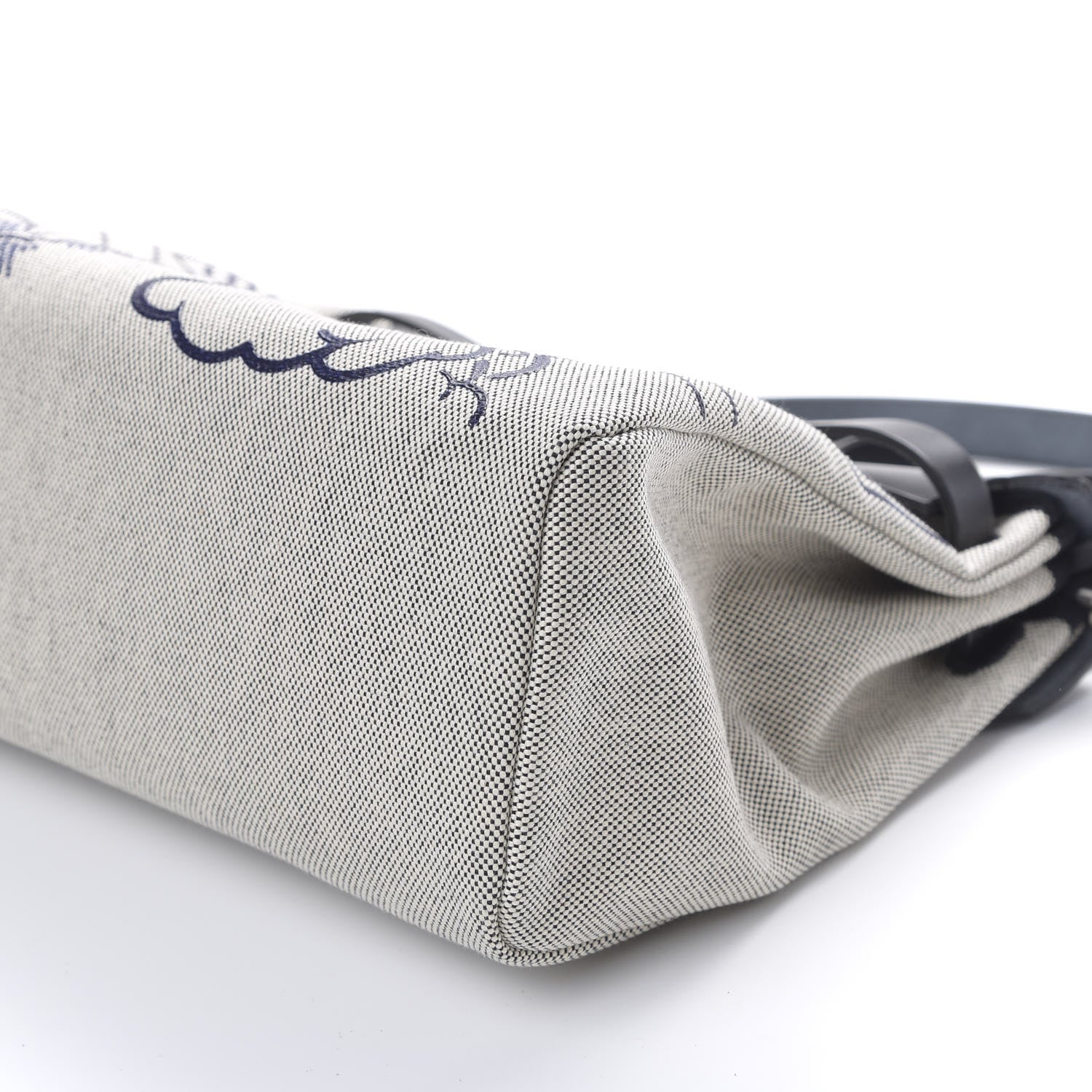 Hermes Vache Hunter Toile H Pegase Pop Herbag Zip Retourne 31 PM Bleu Indigo Ecru Black 10 of 12