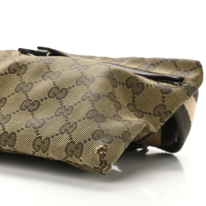 Gucci GG Monogram Web Double Pocket Belt Bag Green Dark Brown 10 of 10