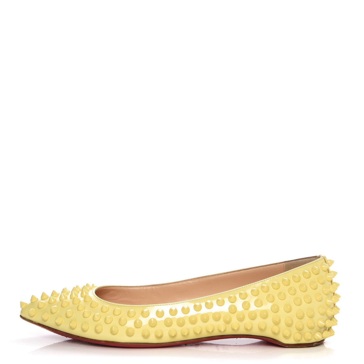 Patent Pigalle Spikes Flats 35.5 Lemon