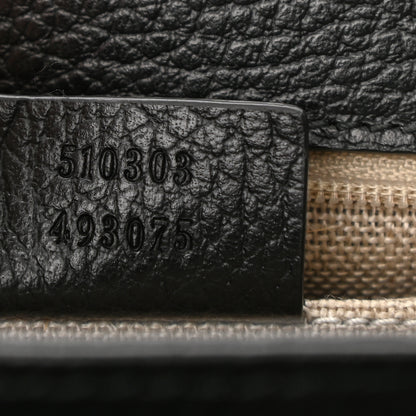 Gucci Dollar Calfskin Interlocking G Shoulder Bag Black 7 of 10