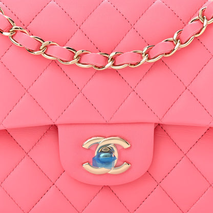 Chanel Lambskin Quilted Medium Double Flap Pink 7 of 10