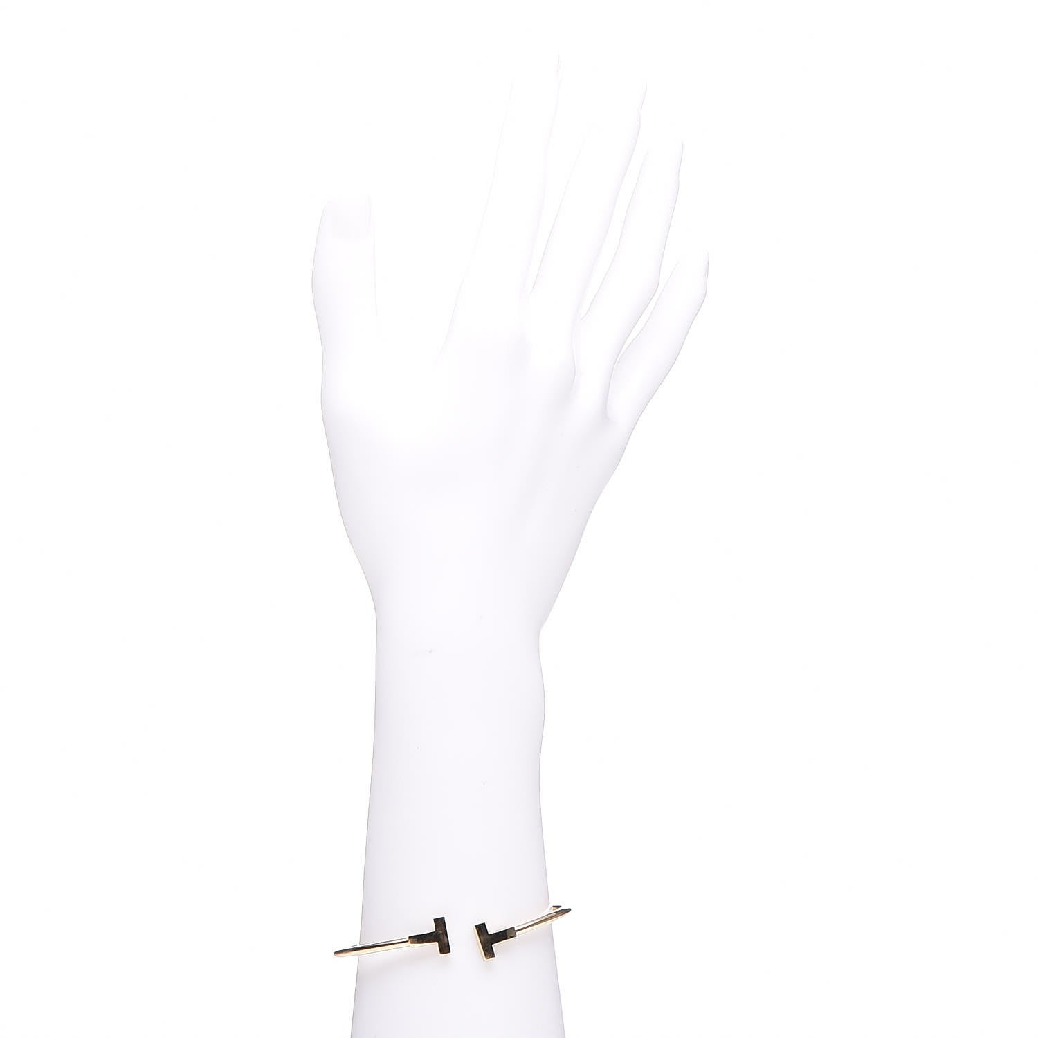 Tiffany 18K Yellow Gold T Wire Bracelet 7 of 11