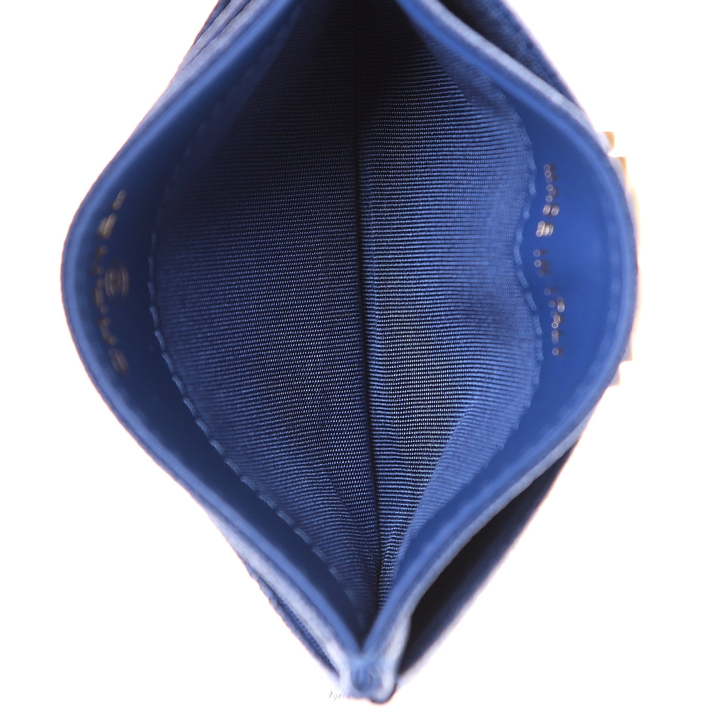 Caviar Quilted Boy Card Holder Blue