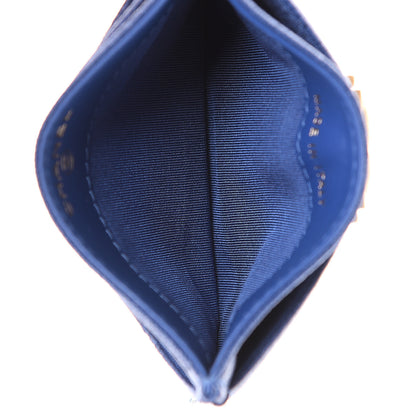 Chanel Caviar Quilted Boy Card Holder Blue 4 of 7