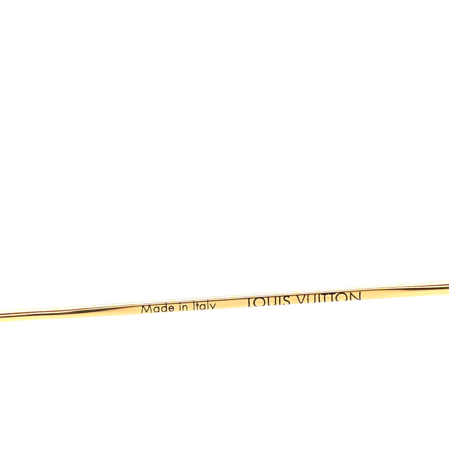 Louis Vuitton Metal Aviator Sunglasses Z1380U Gold Green 6 of 8