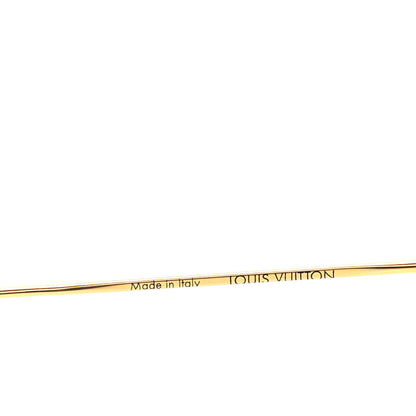 Louis Vuitton Metal Aviator Sunglasses Z1380U Gold Green 6 of 8