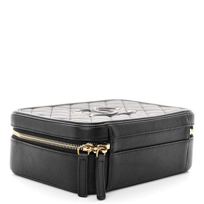 Chanel Caviar Quilted Medium CC Filigree Vanity Case Black 4 of 10
